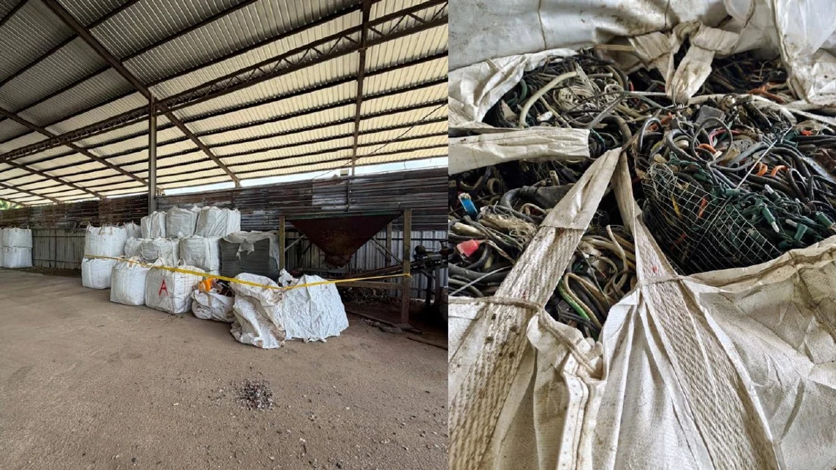 RM3 Million Haul of Illegally Stored E-Waste Seized in Bukit Mertajam; Five Suspects Detained