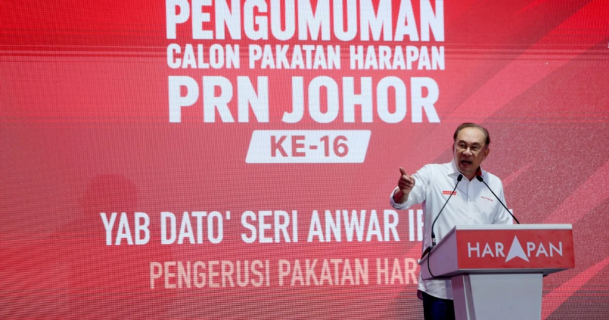 Anwar Backs Johor Exco Pressure on BN, PN Over Revenue Sharing Disputes