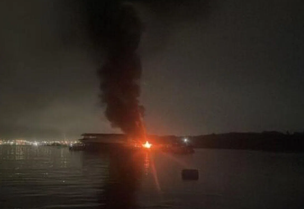 Lightning Strike Ignites Multiple Fish Farms Near Singapore's Pulau Ubin, Causing Severe Damage