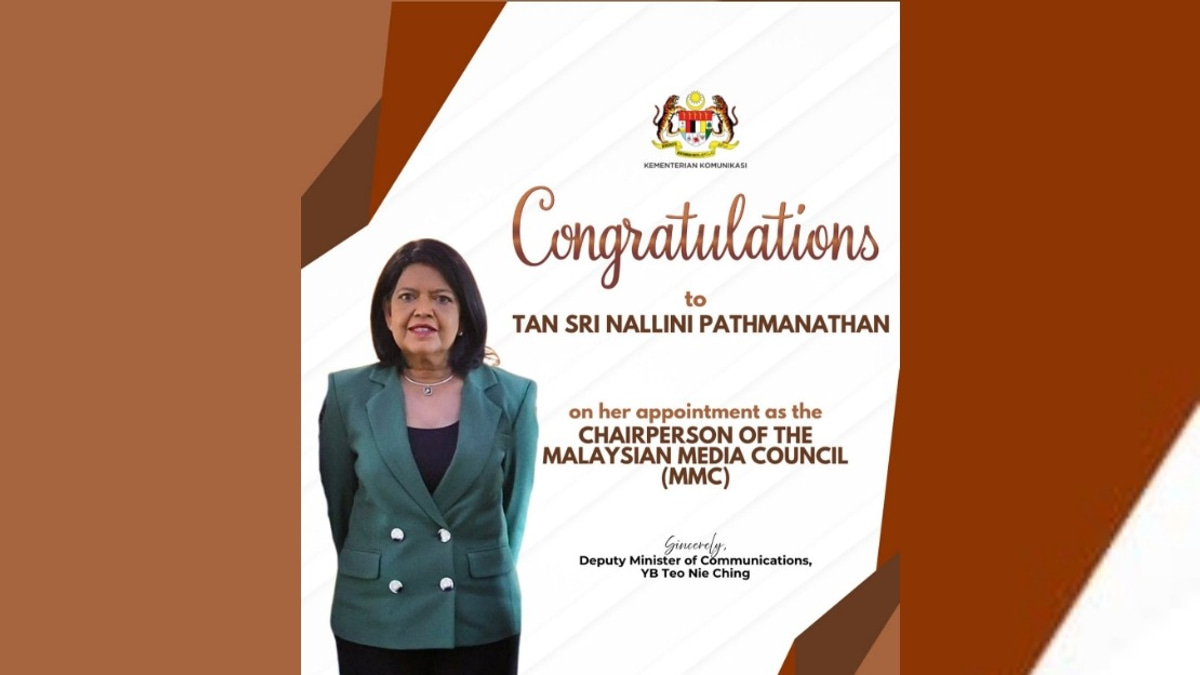 Press Freedom Champion Nallini Appointed to Lead Malaysia's New Self-Regulatory Media Council