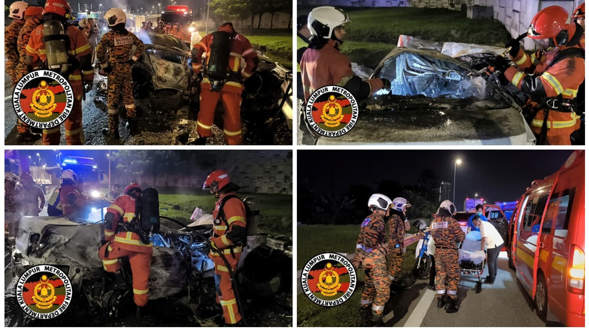 Two University Students Killed in Fiery Crash on DUKE Expressway in Kuala Lumpur