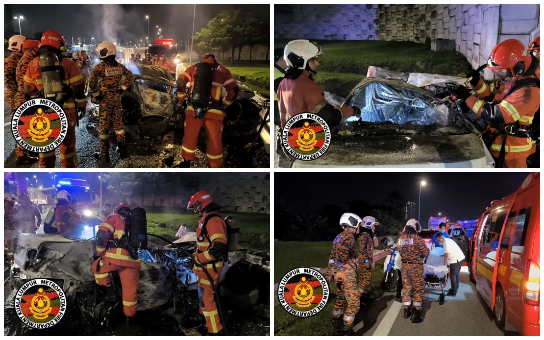 Two University Students Killed in Fiery Crash on DUKE Expressway in Kuala Lumpur