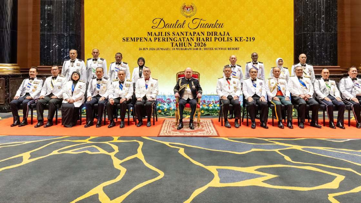 King Ibrahim Attends Royal Banquet Marking 219 Years of Malaysian Police Service