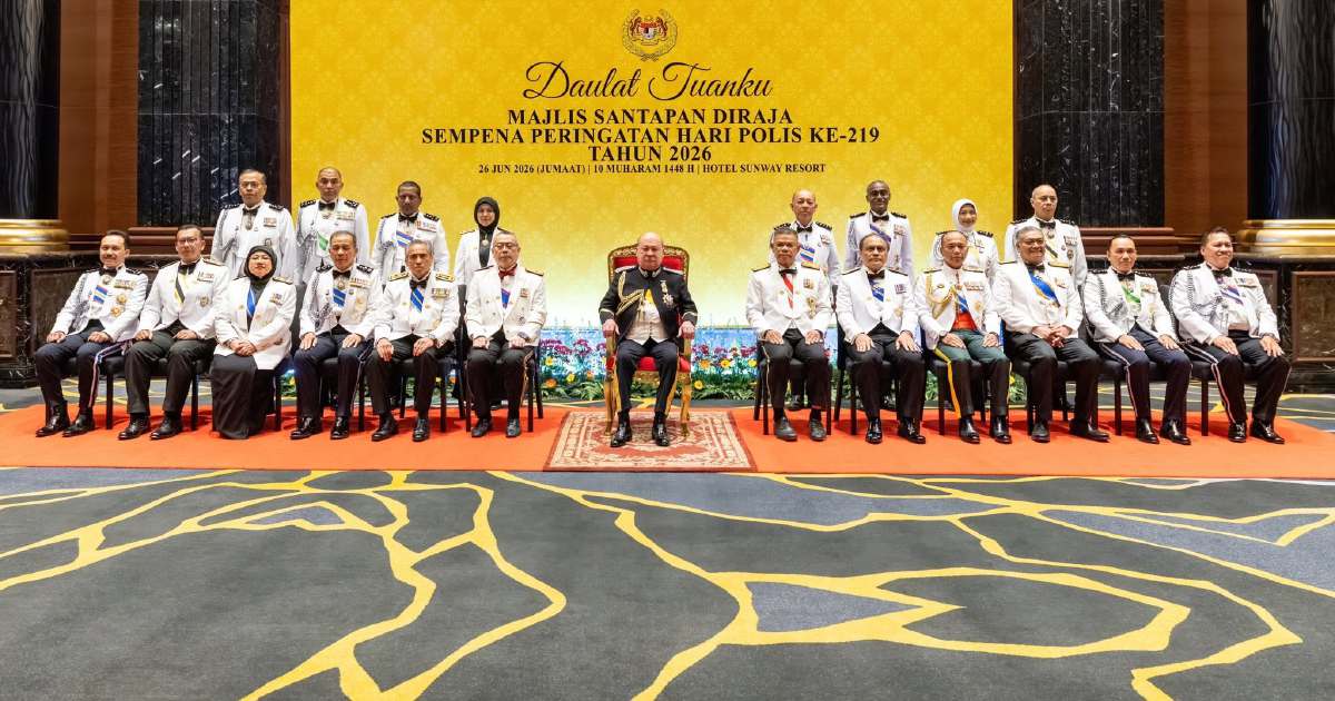 King Ibrahim Attends Royal Banquet Marking 219 Years of Malaysian Police Service