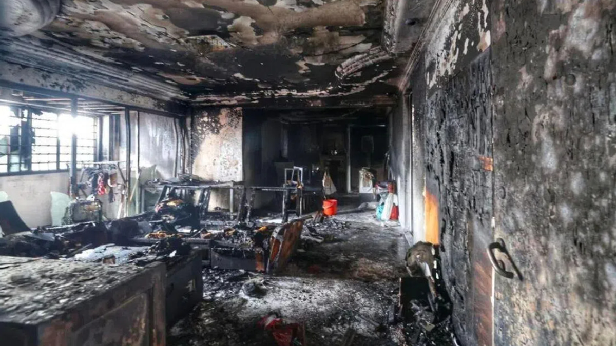 Two rescued from burning 13th-storey HDB flat in Singapore's Jurong West
