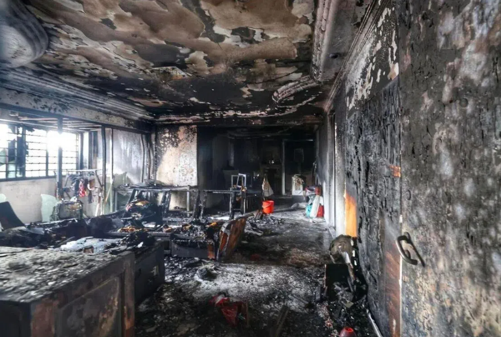 Two rescued from burning 13th-storey HDB flat in Singapore's Jurong West