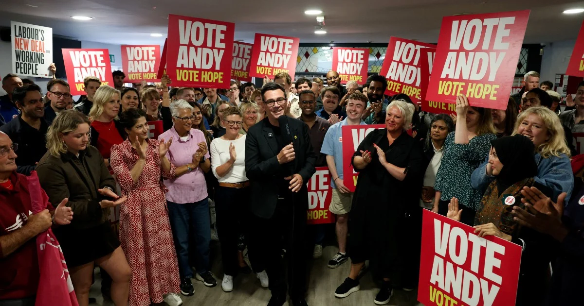 Labour's Burnham Eyes PM Role as Right-Wing Rivalry Fractures Conservative Vote