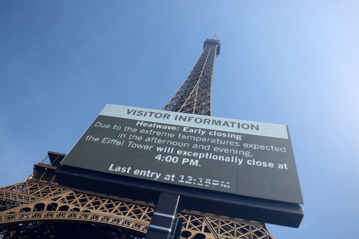 Paris heatwave forces early closures of iconic landmarks, dismaying summer visitors