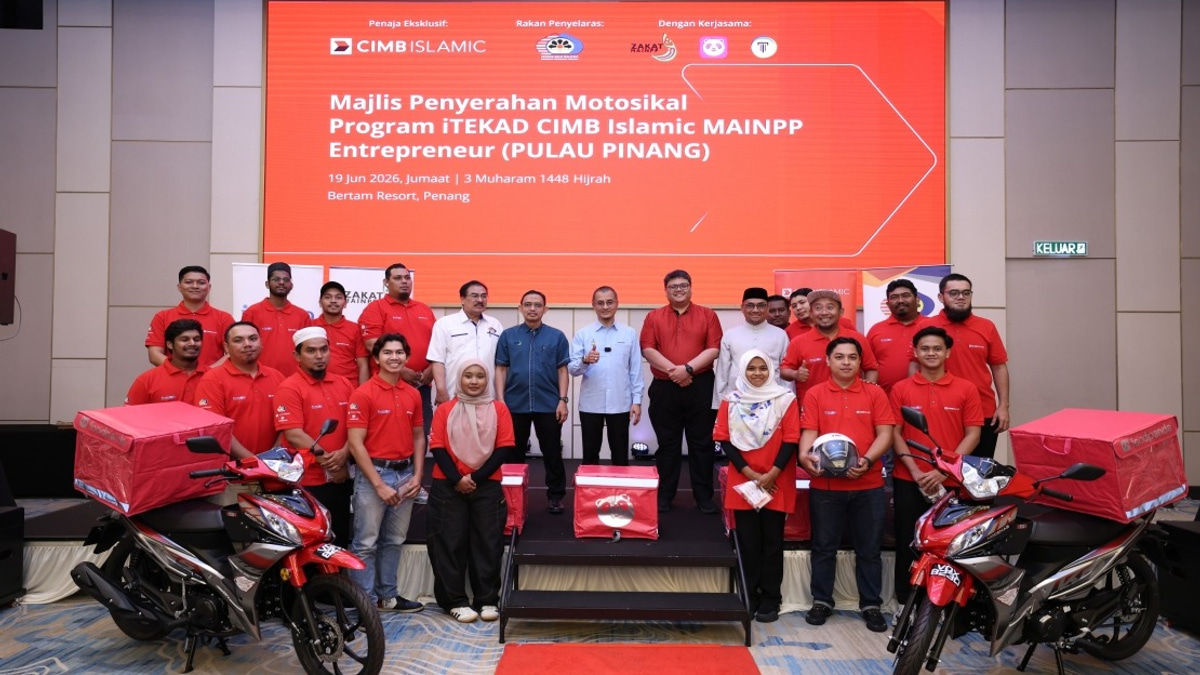 20 Entrepreneurs Receive Motorcycles Through CIMB Islamic-MAINPP Initiative in Penang