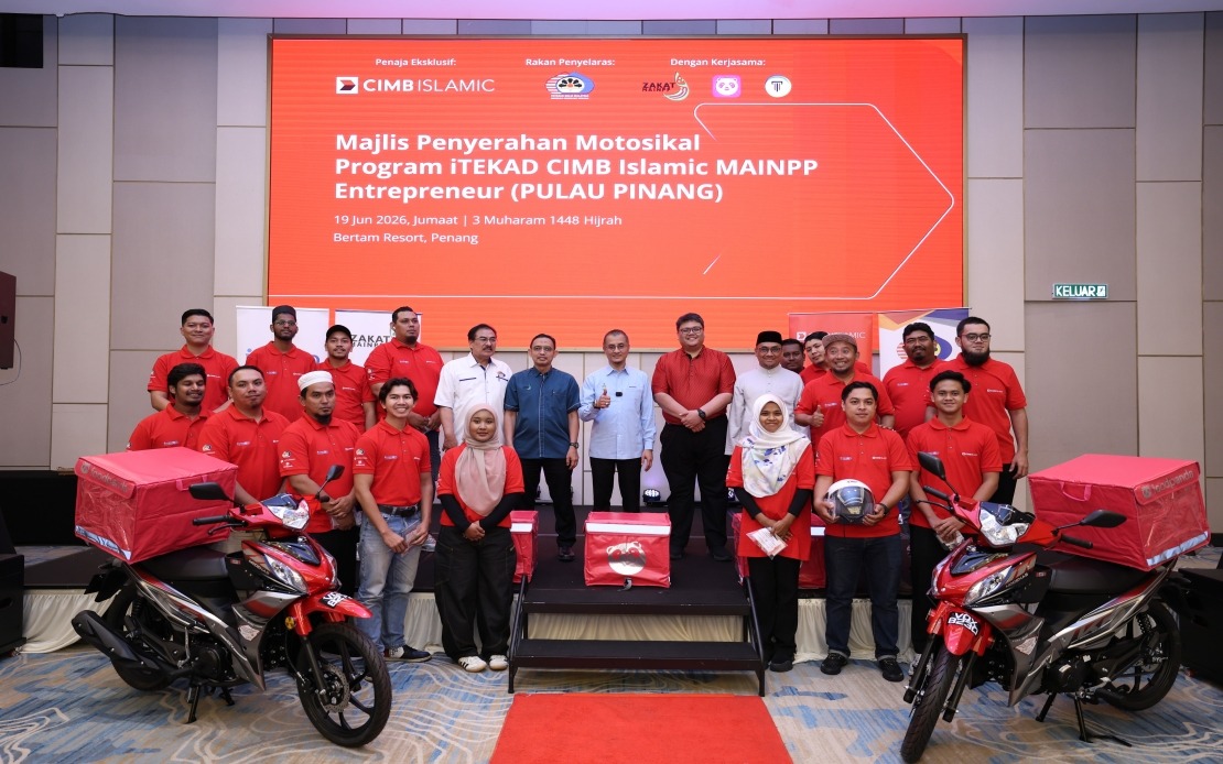 20 Entrepreneurs Receive Motorcycles Through CIMB Islamic-MAINPP Initiative in Penang