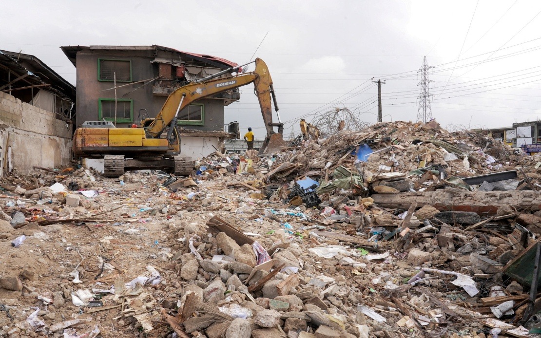 Nine Dead, 27 Rescued as Three-Story Shopping Complex Collapses in Lagos
